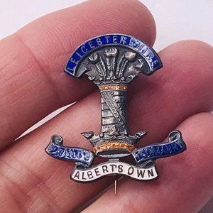 Sterling silver Pin Prince Albert's Own‎ Leiecstershire Yeomanry British Army
